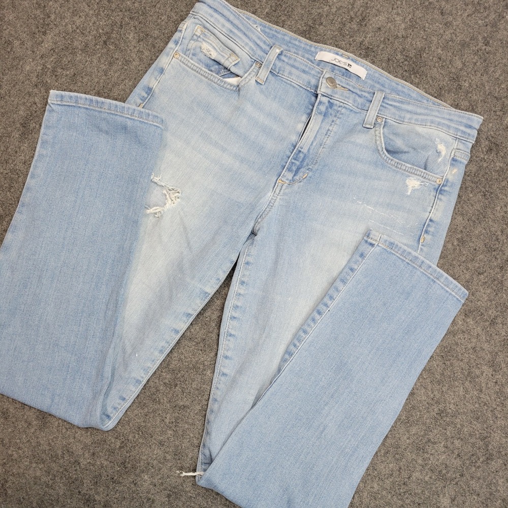 Joes Jeans Womens 28 Blue Denim Stretch Y2K Distressed Boyfriend Slim Fit Ankle